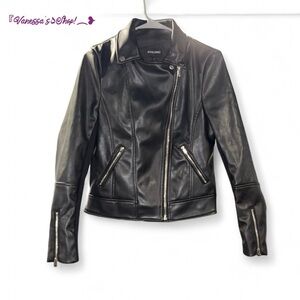ATHLEMO Faux Leather Motorcycle Jacket!